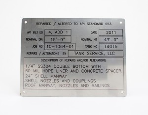 LVCE Engraved Data Plate Aluminum id Tag with Custom Engraving of Your  Serial/vin Number, Model and Date of MFG Included