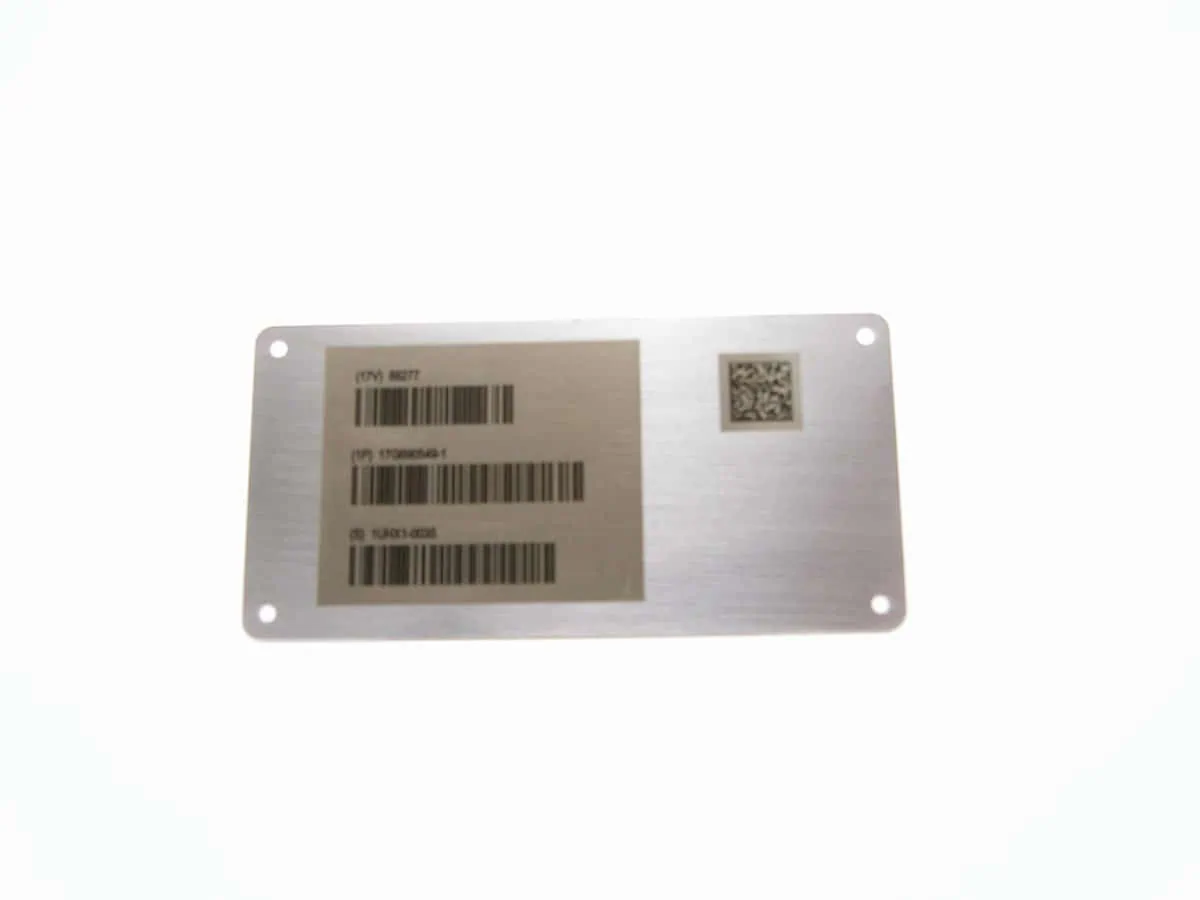 Stainless Steel UID Identification Plate/Label