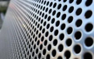 Close-up thumbnail of laser cut titanium and steel mesh